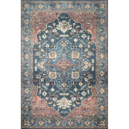 LOLOI RUGS Loloi Rugs SKYESKY-08DEBK5076 5 ft. x 7 ft. 6 in. Skye Area Rug - Denim & Brick SKYESKY-08DEBK5076